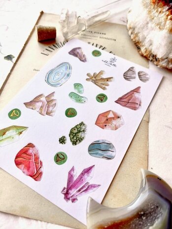 Nikki Dotti Gold Foil Stickervel A6 Gems Nikki Dotti Gold Foil Stickervel A6 Gems