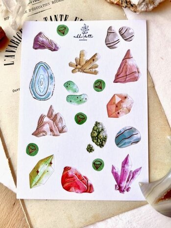 Nikki Dotti Gold Foil Stickervel A6 Gems Nikki Dotti Gold Foil Stickervel A6 Gems