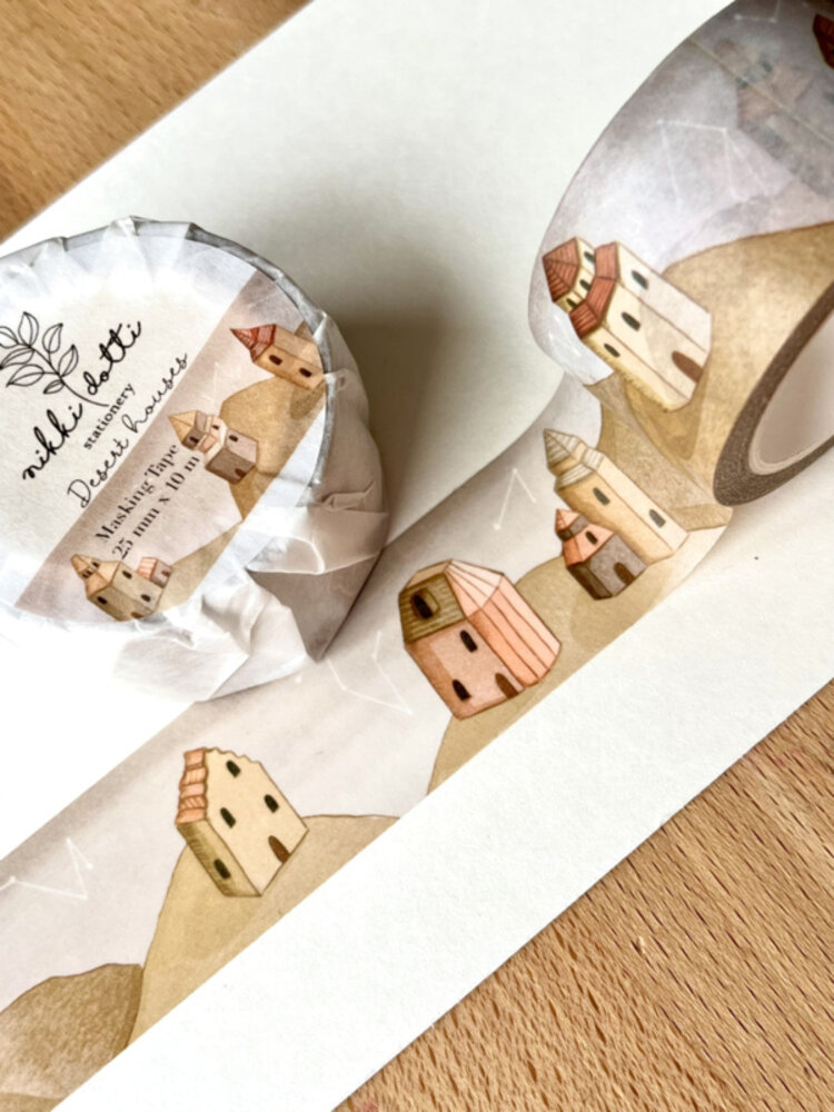 Nikki Dotti Washi Tape 25mm Desert Houses