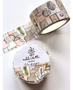 Nikki Dotti Washi Tape 25mm Pile of Paper Nikki Dotti Washi Tape 25mm Pile of Paper