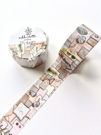 Nikki Dotti Washi Tape 25mm Pile of Paper Nikki Dotti Washi Tape 25mm Pile of Paper