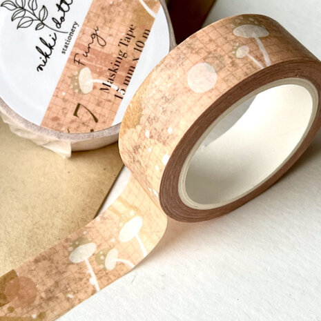 Nikki Dotti Washi Tape 15mm Fungi Nikki Dotti Washi Tape 15mm Fungi