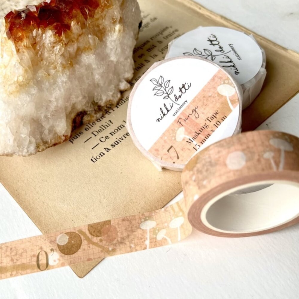 Nikki Dotti Washi Tape 15mm Fungi Nikki Dotti Washi Tape 15mm Fungi