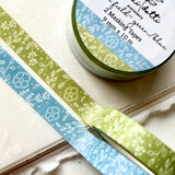 Nikki Dotti Slim Washi Tapes 9mm Green and Blue