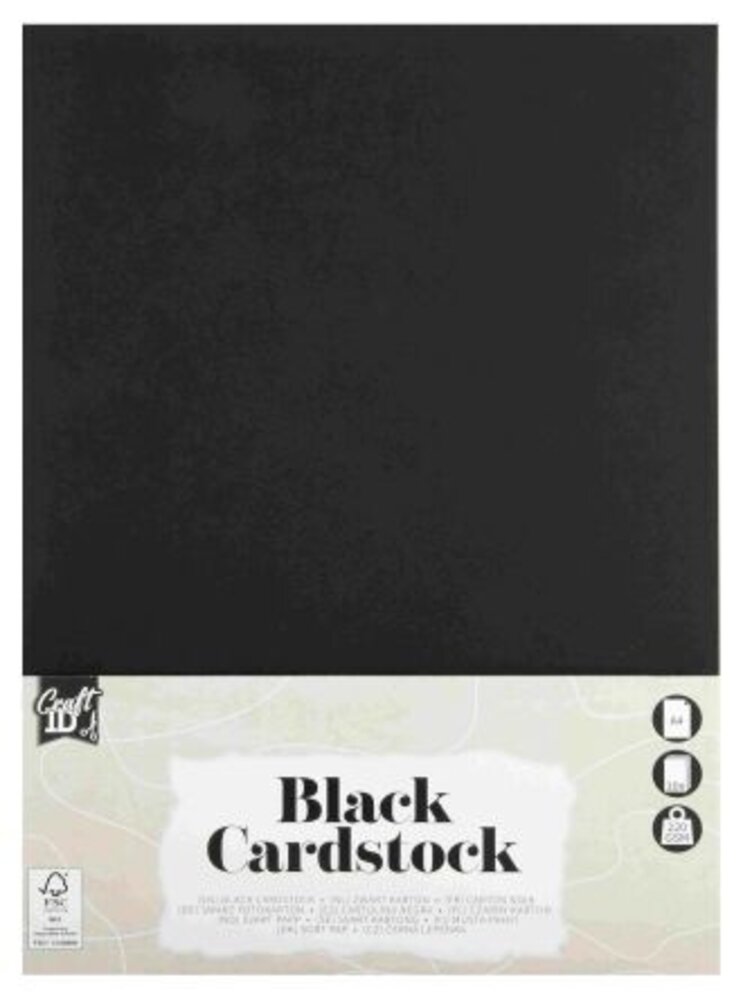 Craft ID A4 Black Cardstock (CR0058/GE) Craft ID A4 Black Cardstock (CR0058/GE)