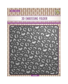Nellie Snellen 3D Embossing Folder Leopard (EF3D081)