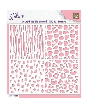 Nellie Snellen Animal Prints Masking Stencil (MMS4K-058) Nellie Snellen Animal Prints Masking Stencil (MMS4K-058)