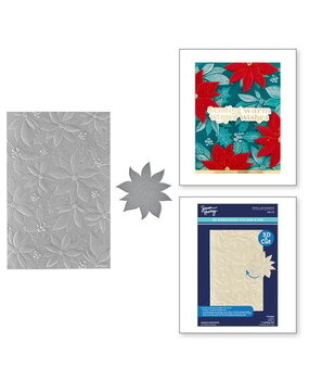 Spellbinders Simon's Snow Globes Playful Poinsettia 3D Embossing Folder & Die (E3D-072) Spellbinders Simon's Snow Globes Playful Poinsettia 3D Embossing Folder & Die (E3D-072)