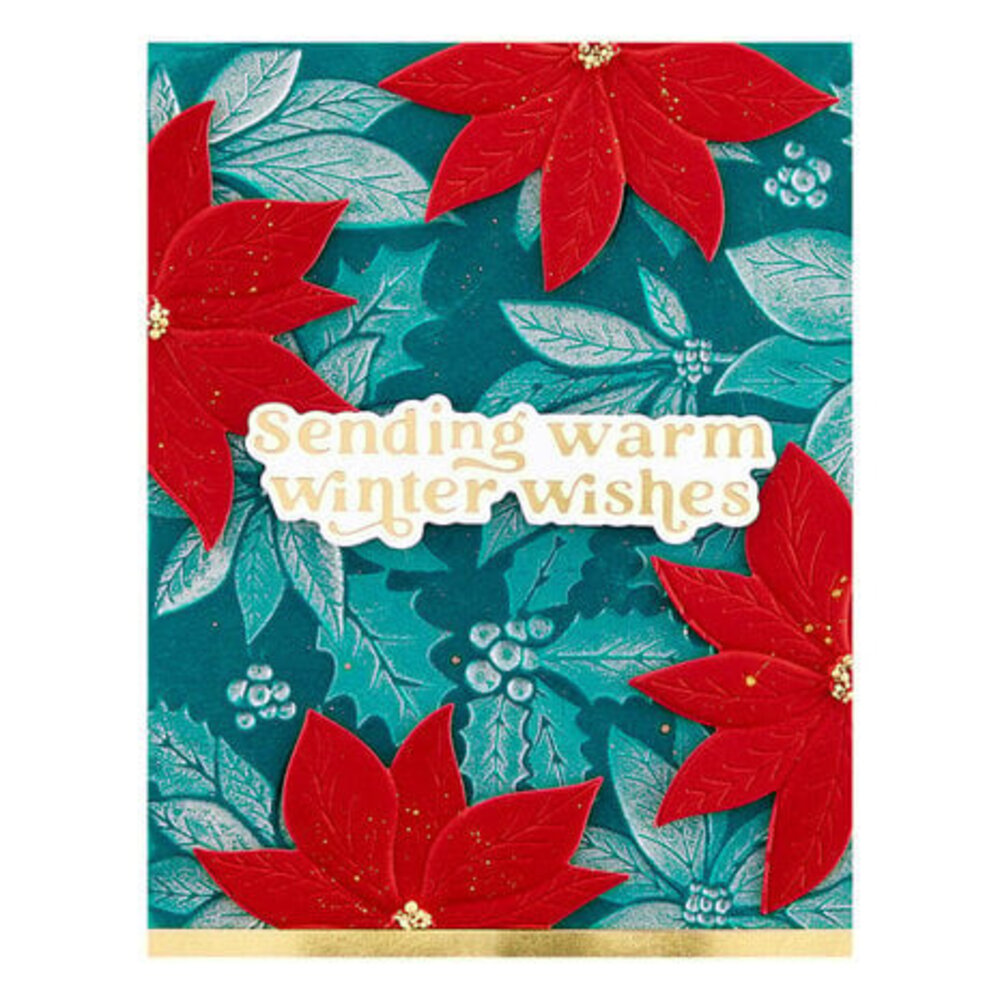 Spellbinders Simon's Snow Globes Playful Poinsettia 3D Embossing Folder & Die (E3D-072) Spellbinders Simon's Snow Globes Playful Poinsettia 3D Embossing Folder & Die (E3D-072)