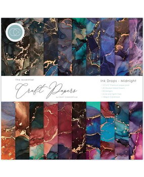 Craft Consortium Essential Craft Papers 12x12 Inch Paper Pad Ink Drops Midnight (CCEPAD029) Craft Consortium Essential Craft Papers 12x12 Inch Paper Pad Ink Drops Midnight (CCEPAD029)