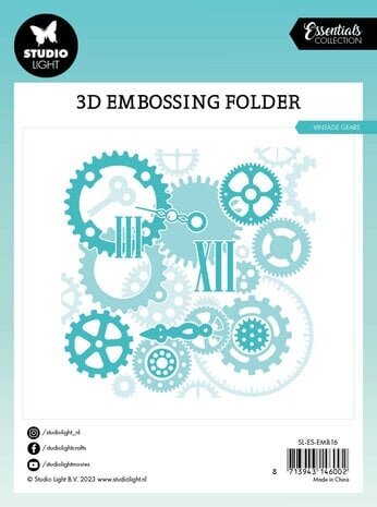 Studio Light Essentials Vintage Gears 3D Embossing Folder (SL-ES-EMB16)