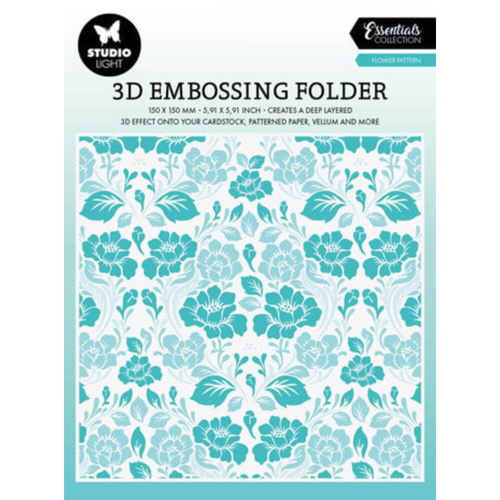Studio Light Essentials Flower Pattern 3D Embossing Folder (SL-ES-EMB1 ...