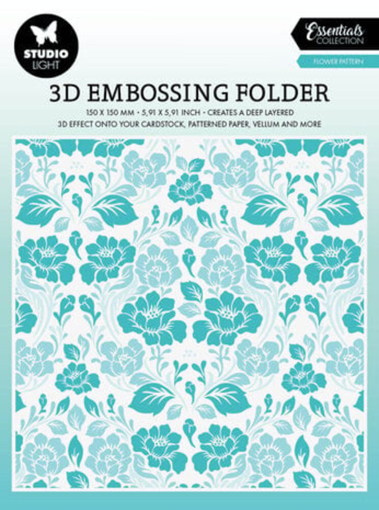 Studio Light Essentials Flower Pattern 3D Embossing Folder (SL-ES-EMB17) Studio Light Essentials Flower Pattern 3D Embossing Folder (SL-ES-EMB17)