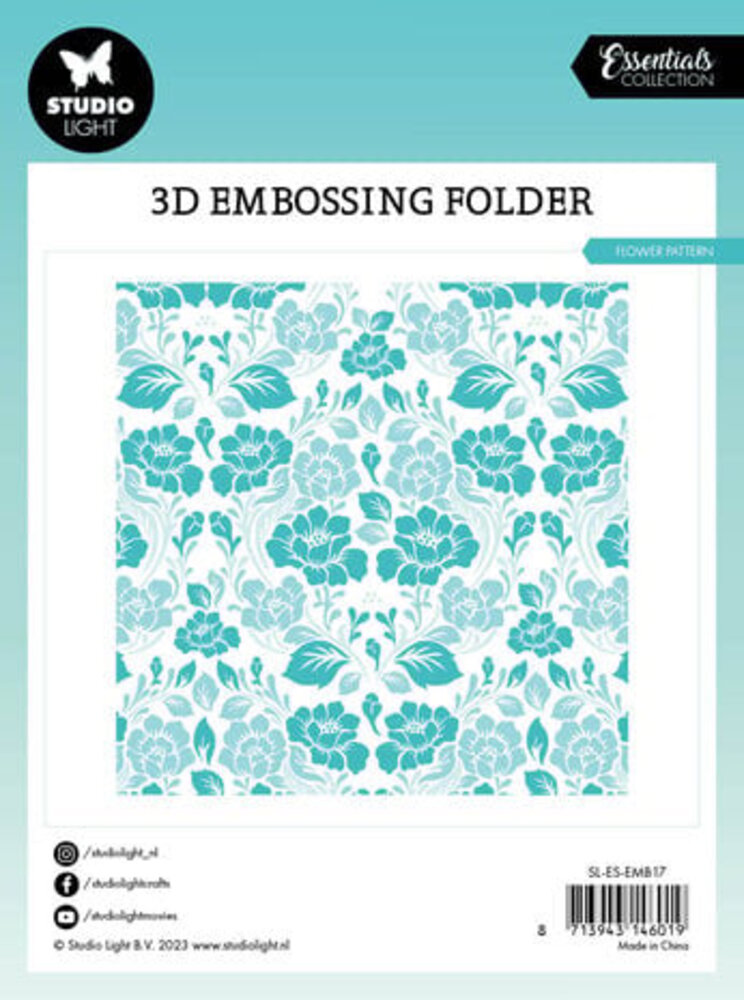 Studio Light Essentials Flower Pattern 3D Embossing Folder (SL-ES-EMB17) Studio Light Essentials Flower Pattern 3D Embossing Folder (SL-ES-EMB17)