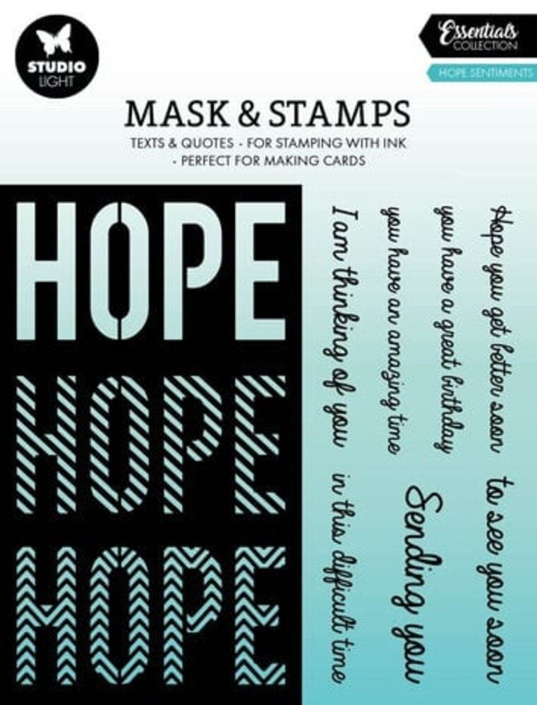 Studio Light Essentials Hope Sentiments Mask & Stamp (SL-ES-MST05)