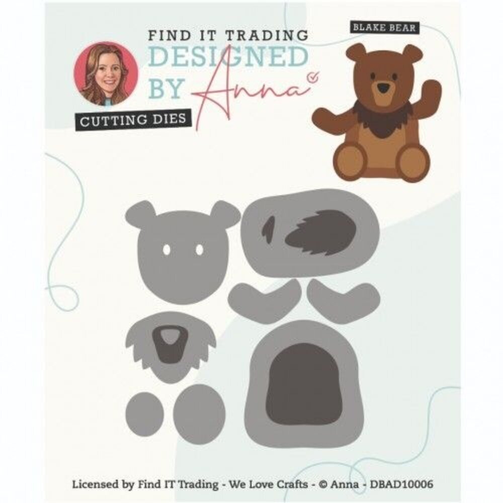 Designed by Anna Mix and Match Blake Bear Dies (DBAD10006) Designed by Anna Mix and Match Blake Bear Dies (DBAD10006)