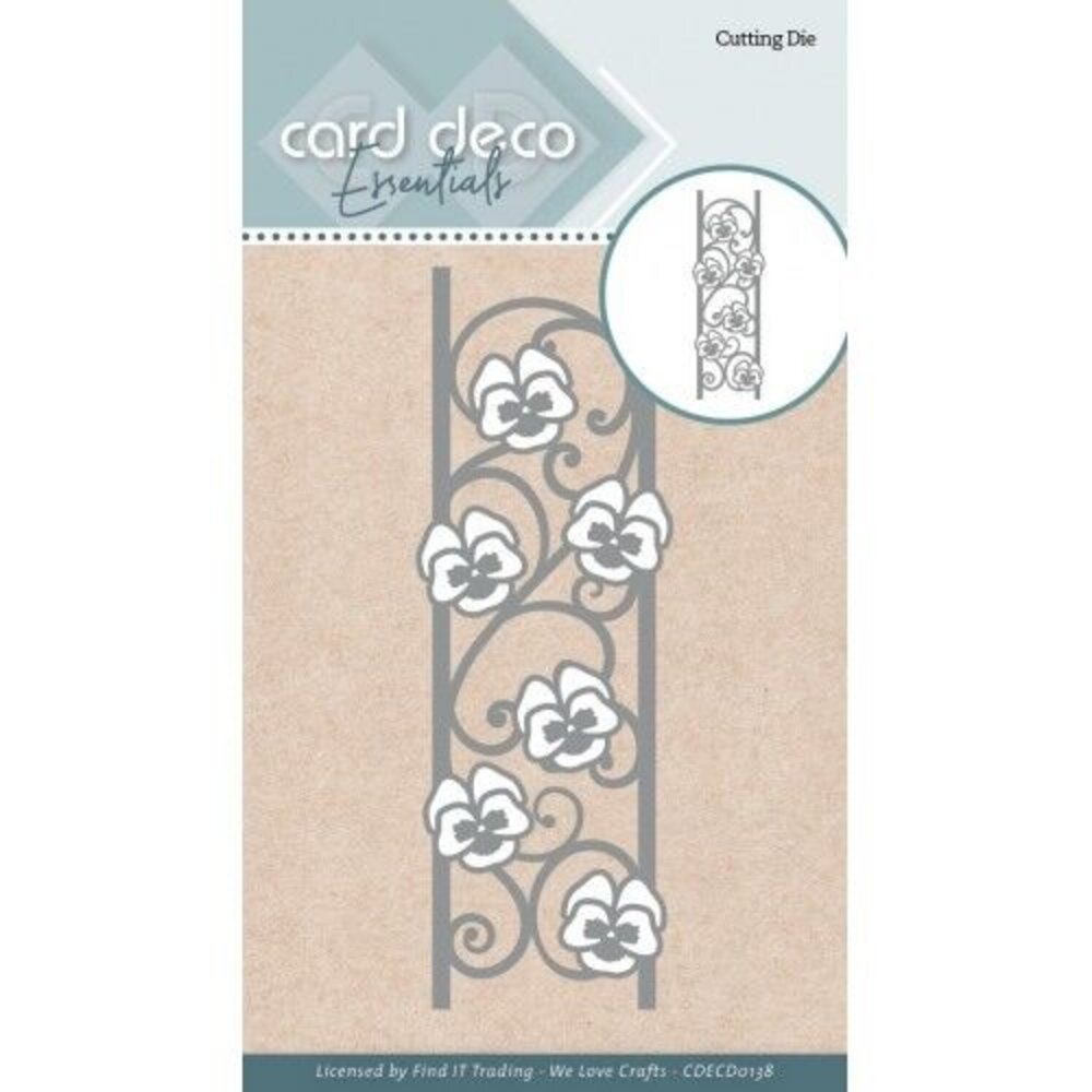 Card Deco Snijmal Pansies Border (CDECD0138) Card Deco Snijmal Pansies Border (CDECD0138)