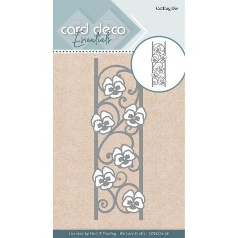 Card Deco Snijmal Pansies Border (CDECD0138) Card Deco Snijmal Pansies Border (CDECD0138)