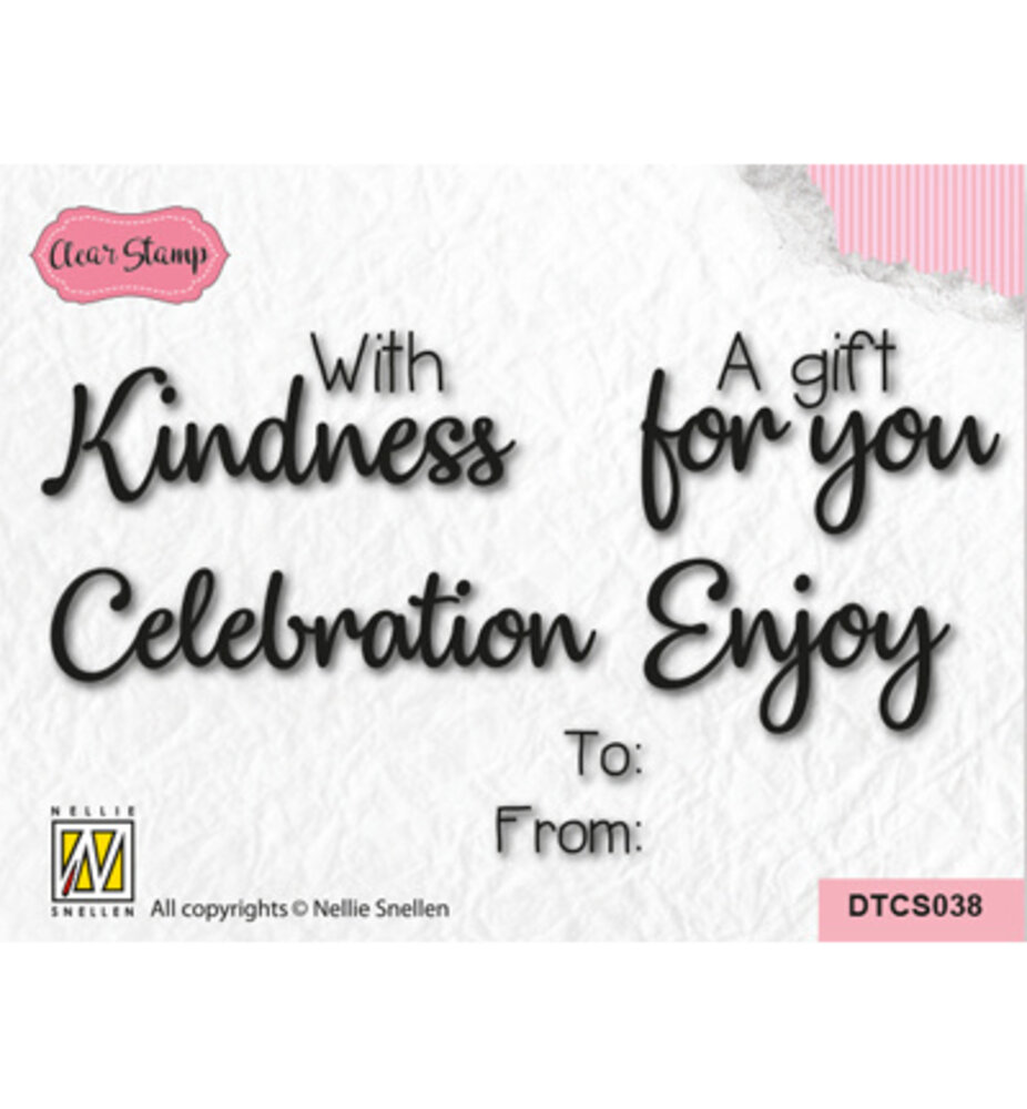 Nellie Snellen Clear Stamp With Love (DTCS038) Nellie Snellen Clear Stamp With Love (DTCS038)