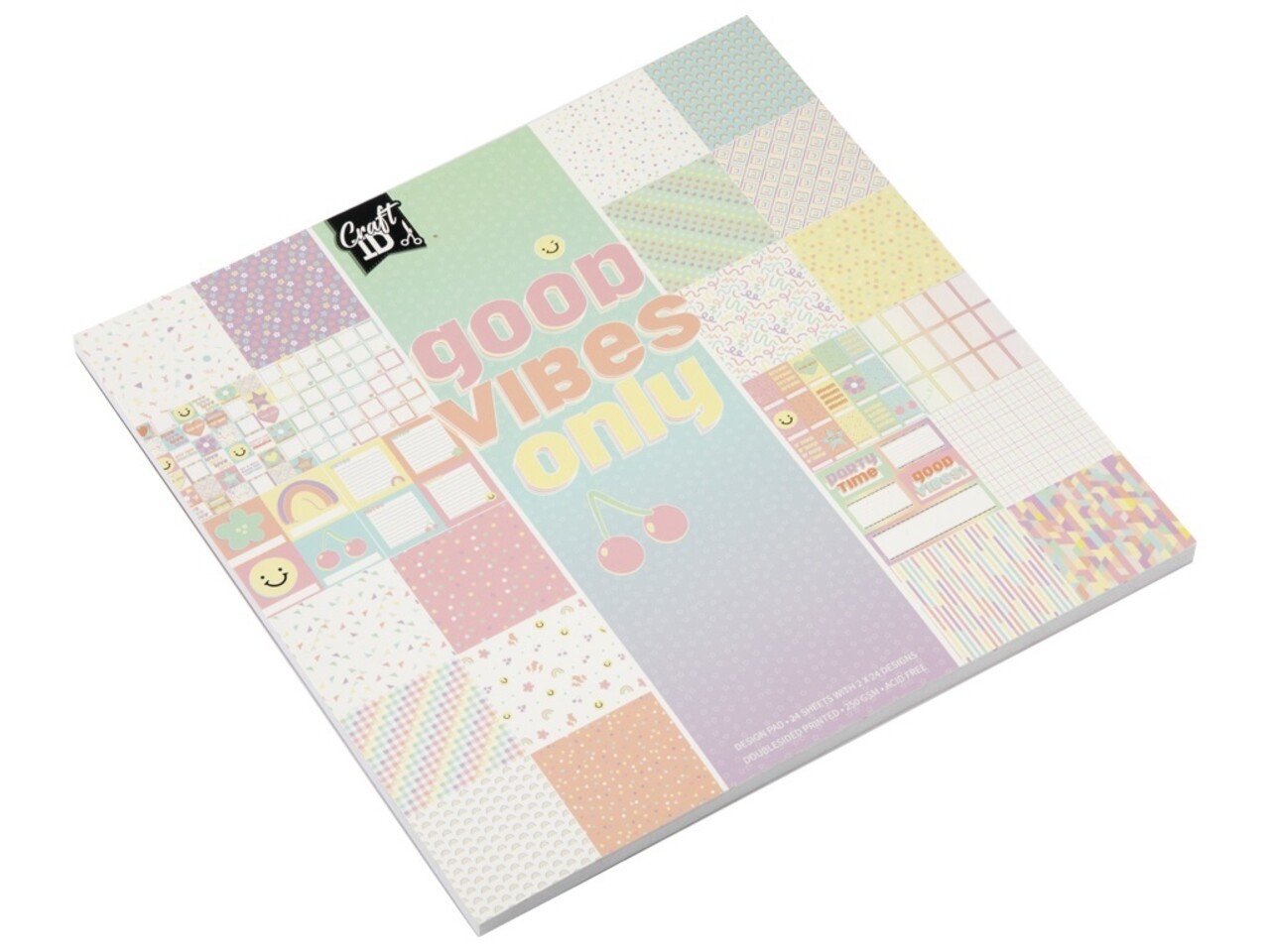 Craft ID Good Vibes Only 25x25cm Designpad (CR4007/GE) Craft ID Good Vibes Only 25x25cm Designpad (CR4007/GE)