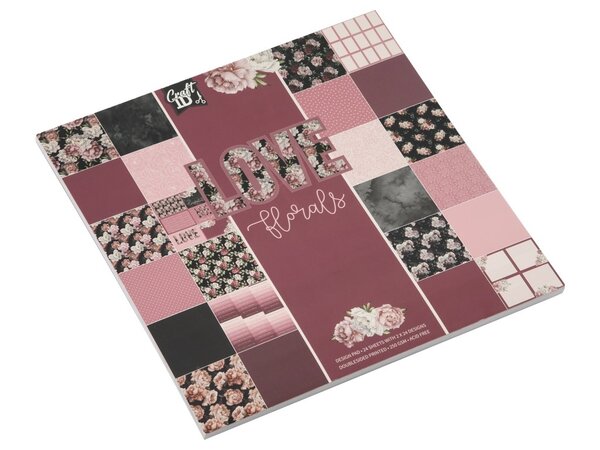 Craft ID Love Florals 25x25cm Designpad (CR4007/GE)