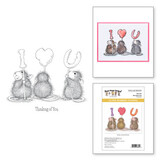 Spellbinders House-Mouse Designs We Heart You Cling Rubber Stamp (RSC-021)