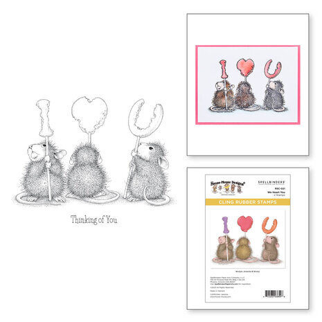 Spellbinders House-Mouse Designs We Heart You Cling Rubber Stamp (RSC-021) Spellbinders House-Mouse Designs We Heart You Cling Rubber Stamp (RSC-021)