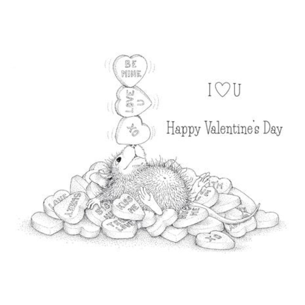 Spellbinders House-Mouse Designs Candy Hearts Cling Rubber Stamp (RSC-022) Spellbinders House-Mouse Designs Candy Hearts Cling Rubber Stamp (RSC-022)