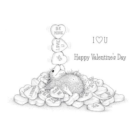 Spellbinders House-Mouse Designs Candy Hearts Cling Rubber Stamp (RSC-022) Spellbinders House-Mouse Designs Candy Hearts Cling Rubber Stamp (RSC-022)