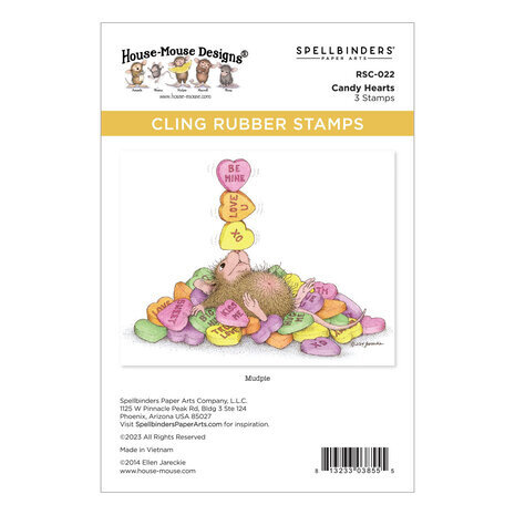 Spellbinders House-Mouse Designs Candy Hearts Cling Rubber Stamp (RSC-022) Spellbinders House-Mouse Designs Candy Hearts Cling Rubber Stamp (RSC-022)