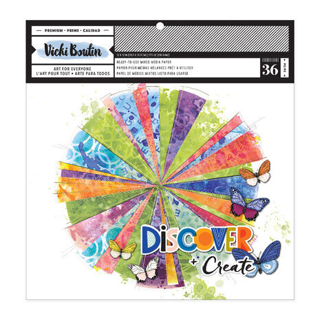 Vicki Boutin Discover + Create 12x12 Inch Ready-to-use Mixed Media Paper (34022165) Vicki Boutin Discover + Create 12x12 Inch Ready-to-use Mixed Media Paper (34022165)