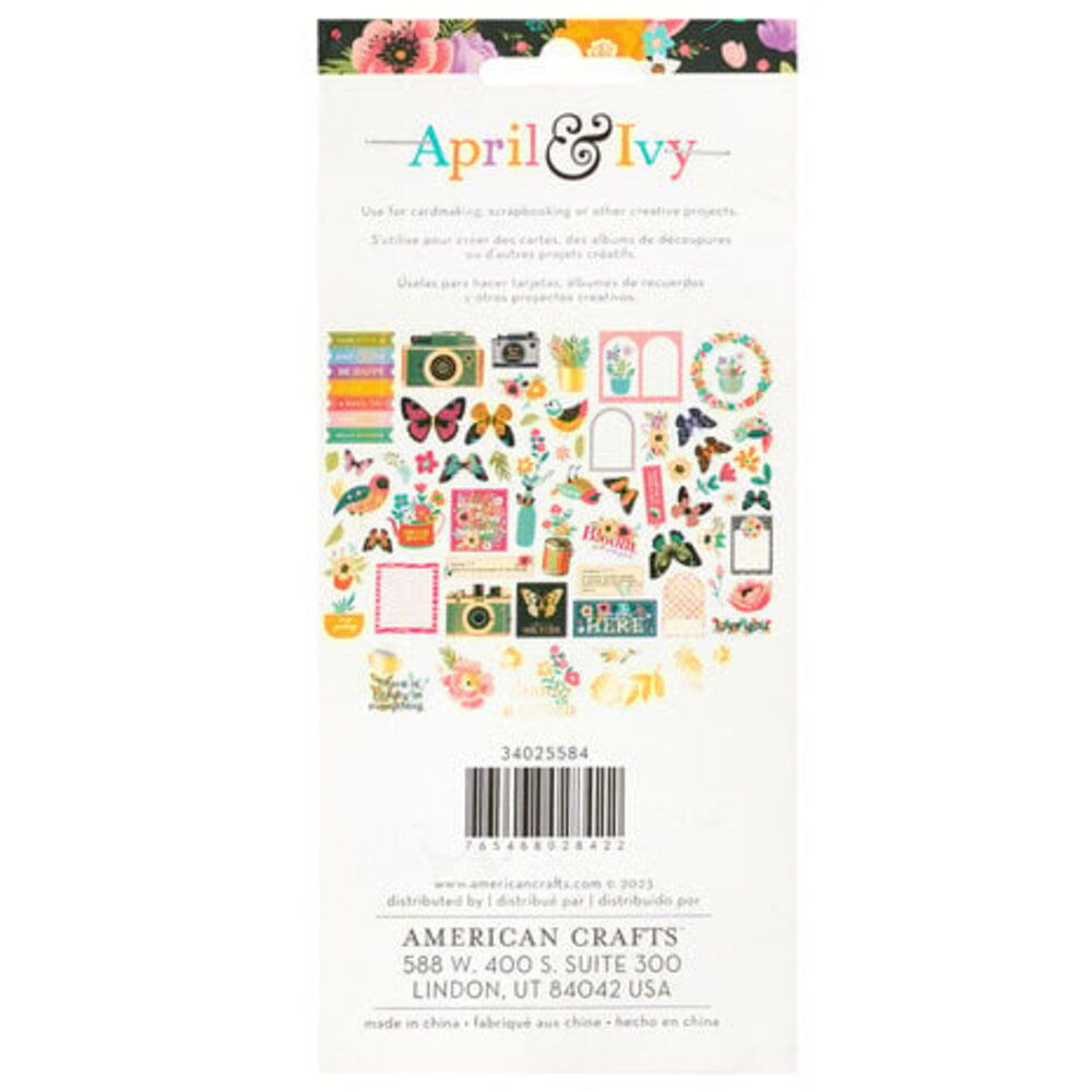 American Crafts April and Ivy Ephemera Icons Gold Foil (34025584) American Crafts April and Ivy Ephemera Icons Gold Foil (34025584)
