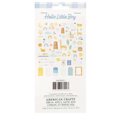 American Crafts Hello Little Boy Ephemera Icon (34030021) American Crafts Hello Little Boy Ephemera Icon (34030021)