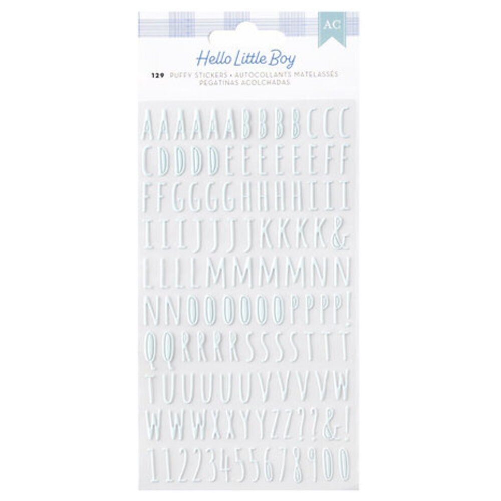 American Crafts Hello Little Boy Puffy Stickers Alpha (34030015) American Crafts Hello Little Boy Puffy Stickers Alpha (34030015)