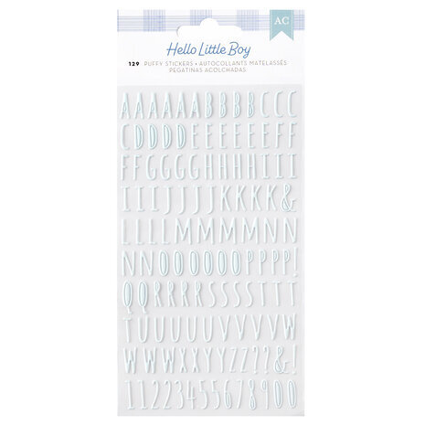 American Crafts Hello Little Boy Puffy Stickers Alpha (34030015) American Crafts Hello Little Boy Puffy Stickers Alpha (34030015)