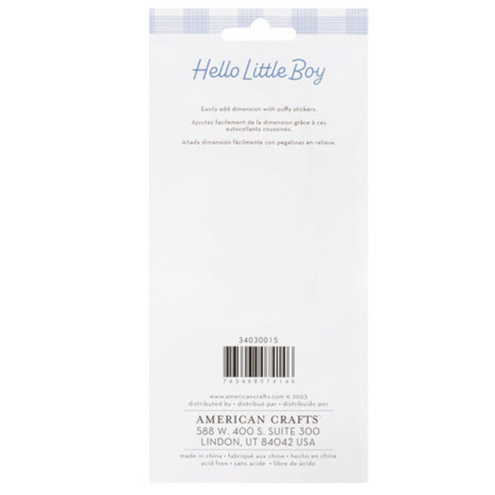 American Crafts Hello Little Boy Puffy Stickers Alpha (34030015) American Crafts Hello Little Boy Puffy Stickers Alpha (34030015)