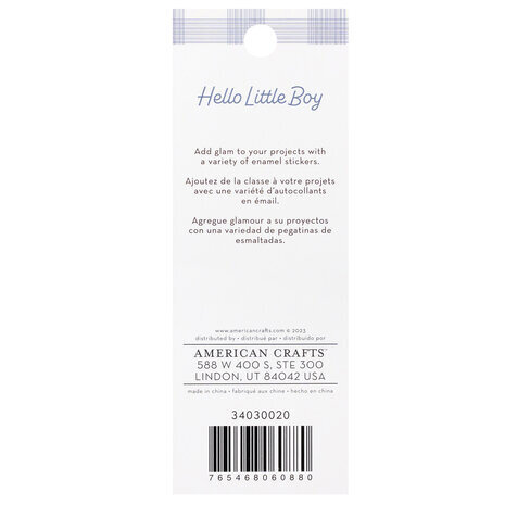 American Crafts Hello Little Boy Enamel Stickers (34030020)