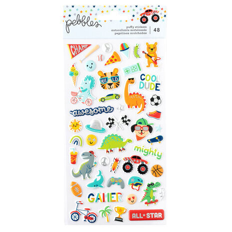 Pebbles Cool Boy Puffy Stickers Icons (34027639) Pebbles Cool Boy Puffy Stickers Icons (34027639)