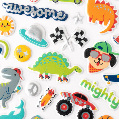 Pebbles Cool Boy Puffy Stickers Icons (34027639) Pebbles Cool Boy Puffy Stickers Icons (34027639)