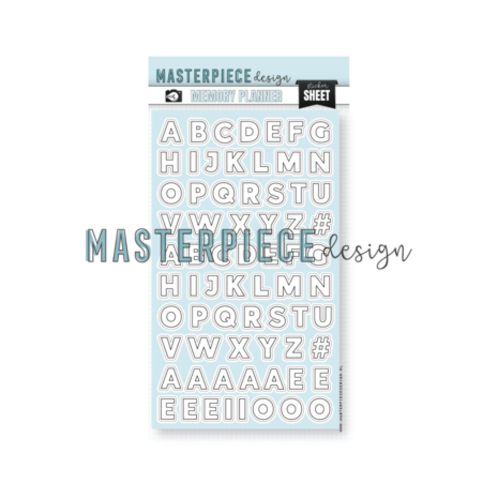 Masterpiece Design Outline Alphabet 6x10 Inch Sticker Sheet (MP202134)