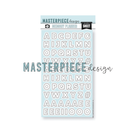 Masterpiece Design Outline Alphabet 6x10 Inch Sticker Sheet (MP202134)