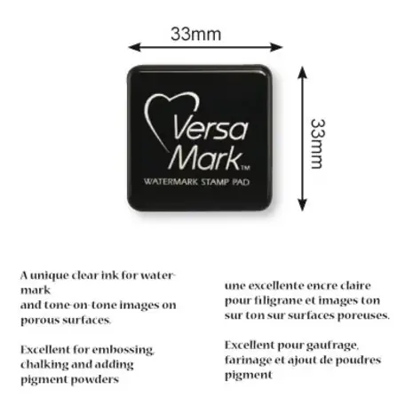 Tsukineko VersaMark 1x1 Inch Watermark Stamp Pad (VM-500) Tsukineko VersaMark 1x1 Inch Watermark Stamp Pad (VM-500)
