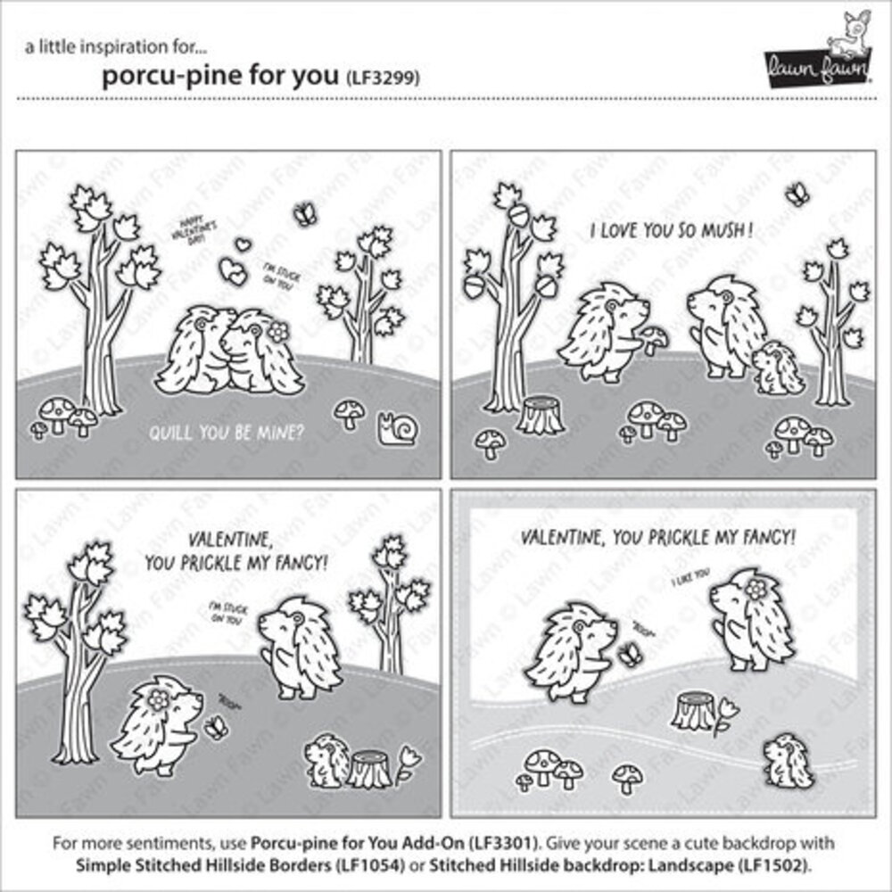 Lawn Fawn Porcu-pine for You Clear Stamps (LF3299) Lawn Fawn Porcu-pine for You Clear Stamps (LF3299)