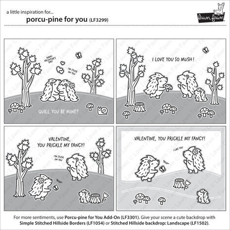 Lawn Fawn Porcu-pine for You Clear Stamps (LF3299) Lawn Fawn Porcu-pine for You Clear Stamps (LF3299)