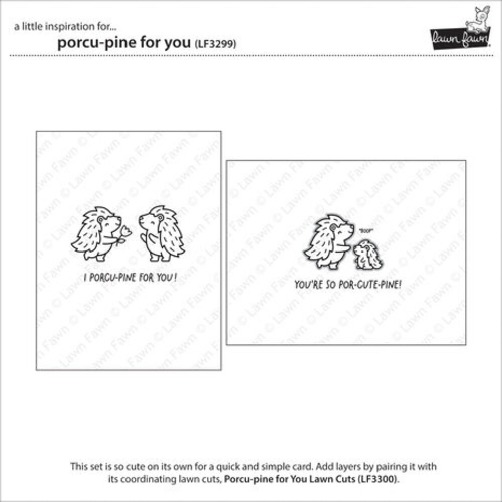 Lawn Fawn Porcu-pine for You Clear Stamps (LF3299) Lawn Fawn Porcu-pine for You Clear Stamps (LF3299)