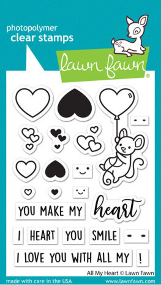 Lawn Fawn All My Heart Clear Stamps (LF3017) Lawn Fawn All My Heart Clear Stamps (LF3017)