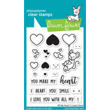 Lawn Fawn All My Heart Clear Stamps (LF3017)