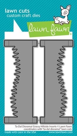Lawn Fawn Ta-Da! Diorama! Grassy Hillside Inserts Dies (LF3313)