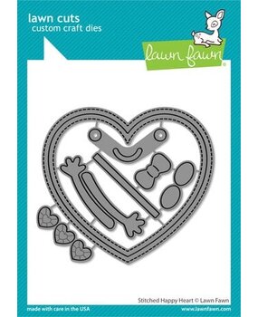 Lawn Fawn Stitched Happy Heart Dies (LF3316)