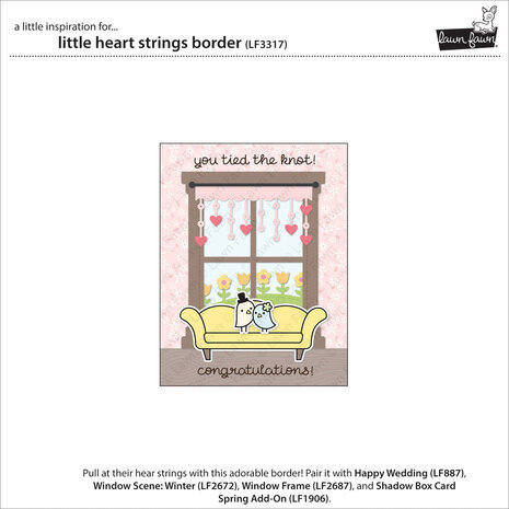 Lawn Fawn Little Heart Strings Border Dies (LF3317) Lawn Fawn Little Heart Strings Border Dies (LF3317)
